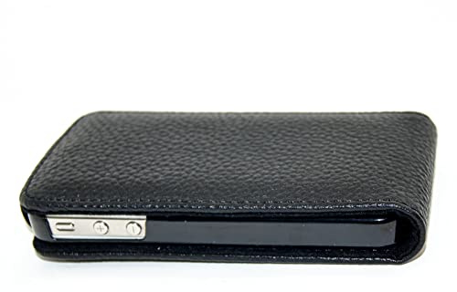 efaso Luxus iPhone 4, 4s Sleeve Flip Case Echt Ledertasche mit Magnetverschluss. Alle Buttons und Anschlüsse frei zugänglich!