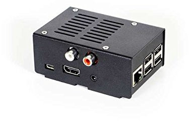 Boîtier en Acier pour HiFiBerry DAC+ RCA et Raspberry Pi 3, 2 modèle B/B+ Noir
