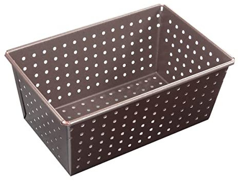Gobel - Moule à pain perforé - revetement antiadhérent - Extérieur 270x105 mm - Interieur 250x80mm - hauteur 80mm - Fabriqué en France - Qualité professionnelle, Marron