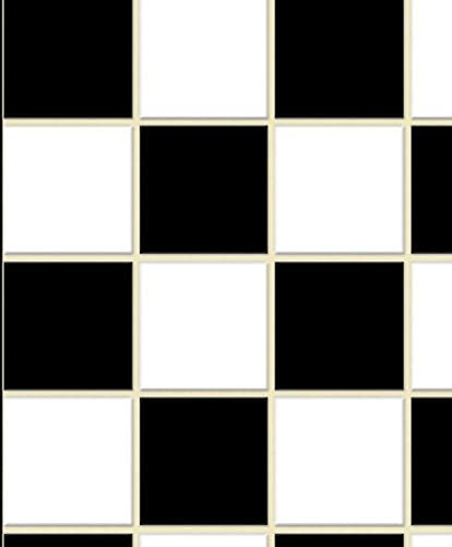 Melody Jane Dolls House Black & White Square Tile Sheet Kitchen Bathroom Wall or Flooring