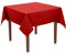 Tischdecke Uni Polyester - Einfarbig, Pflegeleicht, Bügelfrei, Tischtuch, Tischwäsche, Privat, Restaurant, Hotel, Handgefertigt, Made in Europa (Rot, 80x80 cm)