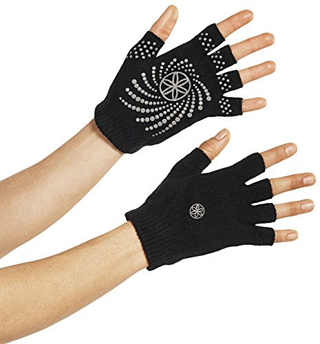 Gaiam Yoga-handschuhe Grippy Yoga Gloves, Black/Grey, 54029