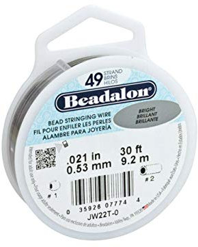 Beadalon - Beadalon 49 Strand Beading Wire .021 Bright 30ft