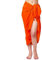 Ciffre Pareo Sarong Tuch Damen Herren - Wickelrock Strand - Strandtuch Blickdicht als Wickeltuch oder Handtuchkleid und Wickelkleid Unisex Frauen und Männer - mit Schnalle einfarbig Orange