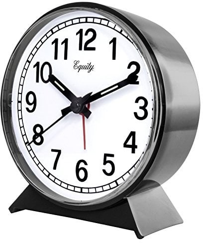 La Crosse Technology Black Analog Wind-Up Alarm Clock