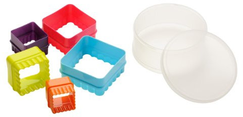 Premier Housewares 806494 Square Cutters - Set of 5, Multi-Coloured, H5 x W12 x D12cm