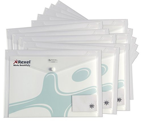 Rexel AZ2101663 Ice Dokumententasche A4, klar, 50 Stück (10x5)