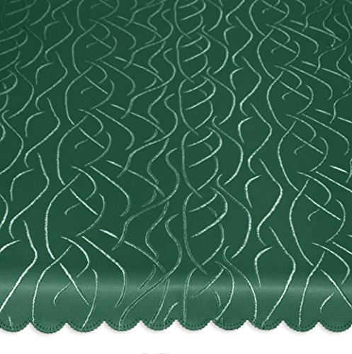 Unbekannt Tischdecke oval 130x220 cm Tafeltuch Struktur damast Streifen bügelfrei fleckenabweisend #1368 (grün dunkel)