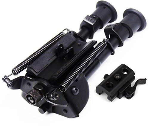 6-9 Pollici tattico Bipiede per carabina Inclinabile per tiro sportivo Base Mobile 15-23 CM Basculante con Adattatore sgancio rapido