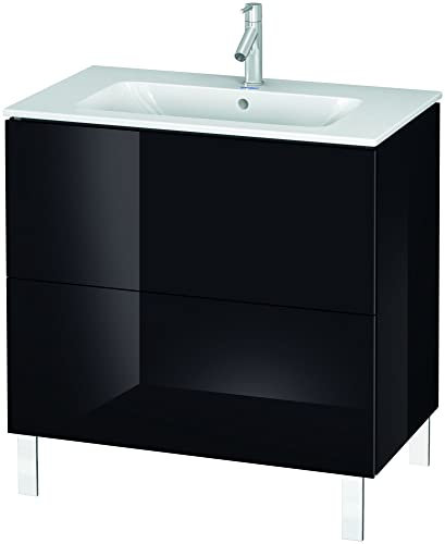 Duravit l-cube Waschtisch Waschbecken Beinen 820 x 481 Für ME schwarz glänzend
