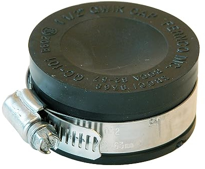 Fernco PQC-101 Qwik Cap, Black, 1.5 Inch