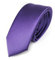 TigerTie Herren Krawatte 6 cm schmale Satin Tie in lila violett einfarbig uni Business, festliche Veranstaltungen und Freizeit