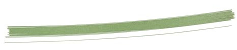 Blumendraht papierummantelt in hellgrün 0,8mm x 50cm - 20Stück, 1 x geknickt