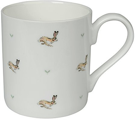 Sophie Allport - Bunny & Seed Mug, White Fine Bone China, Gift Box, Dishwasher Safe (Standard Size, 275ml)
