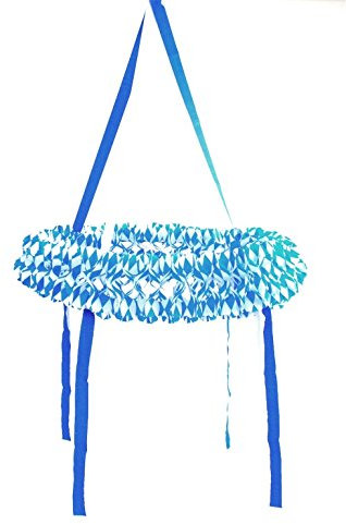 bayerischer Seidenpapierkranz, Bayerische Dekoration für Partys, Garten und Balkon