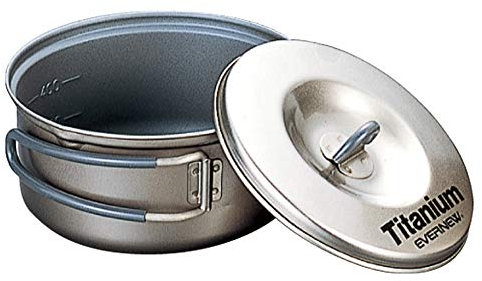 EVERNEW Titanium Non-Stick Pot, 0.6-Liter, Black (696910)