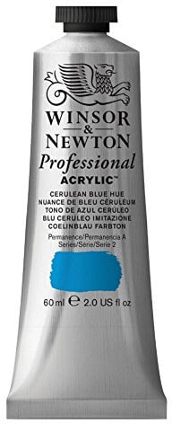 Winsor & Newton 60 ml Professional Acrylic Colour - Cerulean Blue Hue