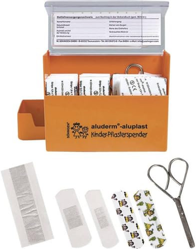 Söhngen Aluderm®-aluplast Children's Plaster Dispenser (Dispenser Filled with 115 Wound Plasters/Children's Plasters and Scissors) 1009920