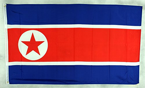 Buddel-Bini Flagge Fahne ca. 90x150 cm Nordkorea Nord Korea Nationalflagge Nationalfahne