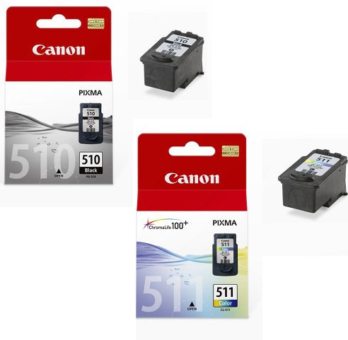 2X Canon Pixma MP270 Original Druckerpatronen - Schwarz+Farbe (Cyan, Magenta, Gelb)