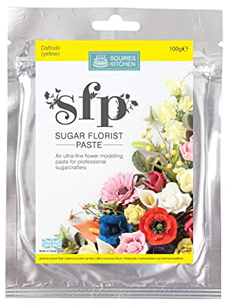 Squires Kitchen Sugar Florist Paste (SFP) Daffodil Yellow 100 Gram