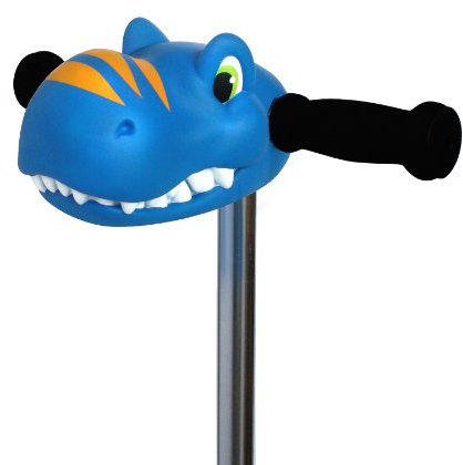 Scootaheadz Dinosaurier Roller Kopf: Scooter Kopf Zur Personalisierung Von Kinder Tretrollern - Ab 3 Jahren - Lenker Dino Kopf In Blau Und Orange - Micro Scooter Zubehör für Roller Jungen
