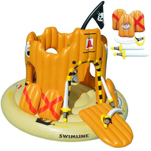 SWIMLINE | Giant Inflatable Pool Island Float | 82 | Pirate Castle
