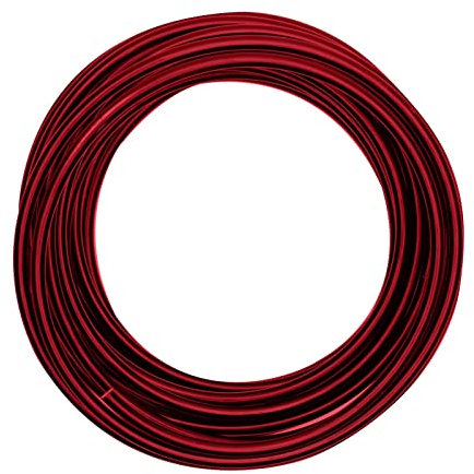 Vaessen Creative Aluminiumdraht, Rot, x 10 m, Aluminium Wire, Basteldraht, Dekodraht, Floristikdraht Aludraht Schmuck 5mm | Biegsam Schmuckdraht, 1000 x 0.5 x 0.5 cm