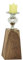 Deco 79 48758 Teak/Aluminium Kerzenhalter, 15,2 x 38,1 cm