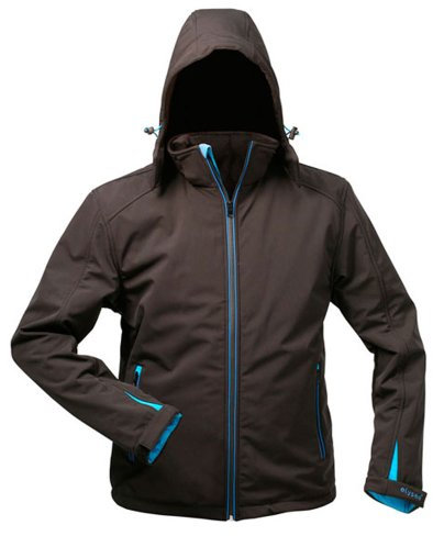 elysee Winter Softshell-Jacke URANUS mit Kapuze - schwarz/blau - Größe: S