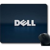 Custom Gaming Mauspad mit Dell Logo Hintergrund, für Computer, rutschfestes Neopren, Gummi, Standardgröße 22,9 cm x 17,8 cm x 0,8 mm (180 mm) x 3 mm, für Desktop Mauspad Laptop Mauspad