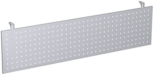 Gera Möbel C Fuß Flex Knieraumblende, Tischzubehör, Metall, Silber, 180 x 6.5 x 40 cm