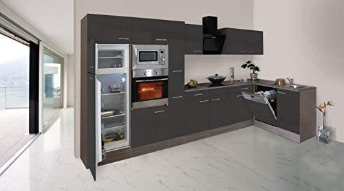 respekta Oliver - Cocina de Madera (370 cm), Color Gris