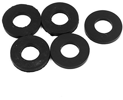 sourcing map 5Stk. 12 x 24 x 3mm O-Ring Schlauch Dichtung flach Gummi Unterlegscheibe Lot