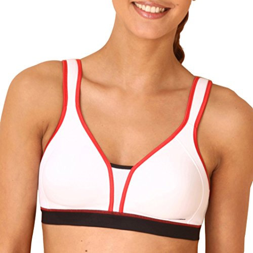 TriAction Damen BH (Ohne Bügel) Extreme N (1GY80), Gr. 70E, Mehrfarbig (weiß & bunte Seitenstreifen)