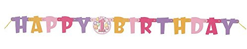 Happy 1st Birthday Letter Banner | Pink | 1 Pc.