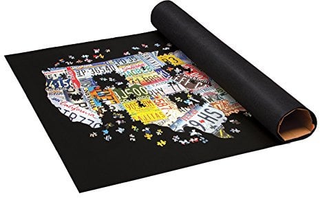 Portable Felt Roll Up Jigsaw Puzzle Saver Storage Mat with Roller by WE Games