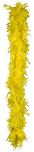 Trendandstylez Federboa 180cm Federschal 50g Karneval Boa 11 Farben (Gelb)