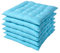 Homescapes 6er Set Stuhlkissen 40x40 cm hellblau – Sitzkissen Outdoor/Indoor mit Baumwollbezug, Sitzpolster waschbar und Oeko-TEX-Zertifiziert für Esszimmer-, Küchen- & Gartenstühle