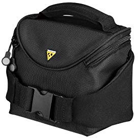 Topeak Compact Handlebar Kompakte Fahrradtasche mit Lenker, Schwarz, 22 x 18 x 13 cm / 8.7” x 7.1” x 5.1