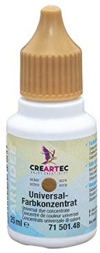 Artidee CREARTEC - Universal-Farbkonzentrat - Farbton: Ocker - zum Mischen mit unterschiedlichster Materialien wie Lacke, Leime, Gießmassen und Farbe - 25 ml - Made in Germany