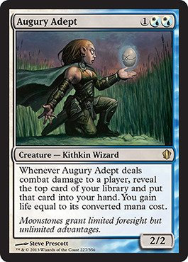 Magic The Gathering Augury Adept Adepta Augure - Comando (2013 Edición)