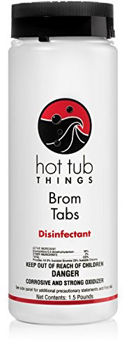 Hot Tub Things Tabletas de bromo de 1.5 libras – bajo olor, mantiene las bacterias a raya