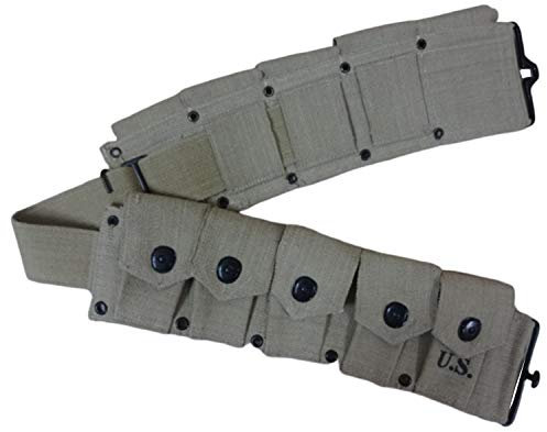 US-WWII M1 Garand Rifle Ammunition Belt / WW2 M1923 Gürtel