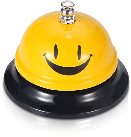 EMDMAK Call Bell, Service Bell for The Porter Kitchen Restaurant Bar Classic Concierge Hotel (3.35 Inch Diameter) (Yellow)