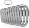 STURME Karabinerhaken, 80mm Karabiner, Karabiner Schlüsselanhänger, Große Aluminium Schraubkarabiner für den Außenbereich und Zelten, Schlüssel oder Hundeleine, 9 Stück