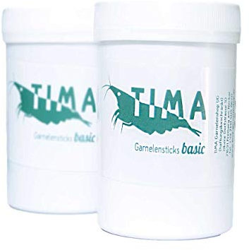 TIMA Garnelenshop® Garnelenfutter I Garnelensticks I Futter für Garnelen I Basic-Serie I Made in Germany I für Krebse und Krabben I Hochwertige Mineralien und Protein I Vitamine und Nährstoffe I 45g