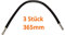 Verdrahtungsbrücken 365mm schwarz 10mm² - 3 Stück - Kabelbrücke mit Aderendhülsen 10mm2 350mm Kabellänge