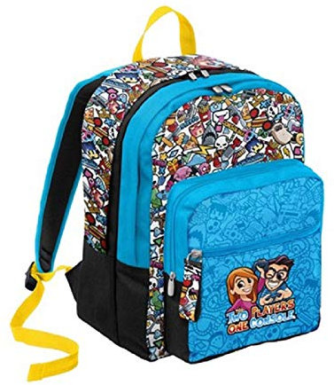 seven. Zaino Scuola Two Player One Console con 3 Scomparti 41x30c20 cm