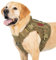 OneTigris Hundegeschirr, FIRE WATCHER Taktische Geschirr Sicherheitsgeschirr Hunde Hundeweste mit 1 Griffe und 2 D-Ring 1000D Nylon (L, Braun)
